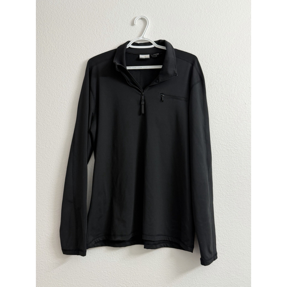 JC De Castelbajac 1/4 Zip Pullover Long Sleeve Shirt Black Men’s Size XL